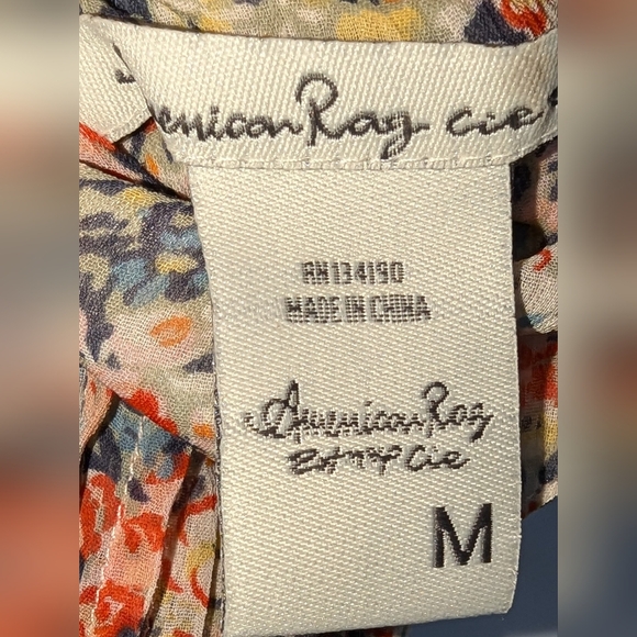 American Rag Floral Chiffon Sleeveless Swing Top - Picture 3 of 3